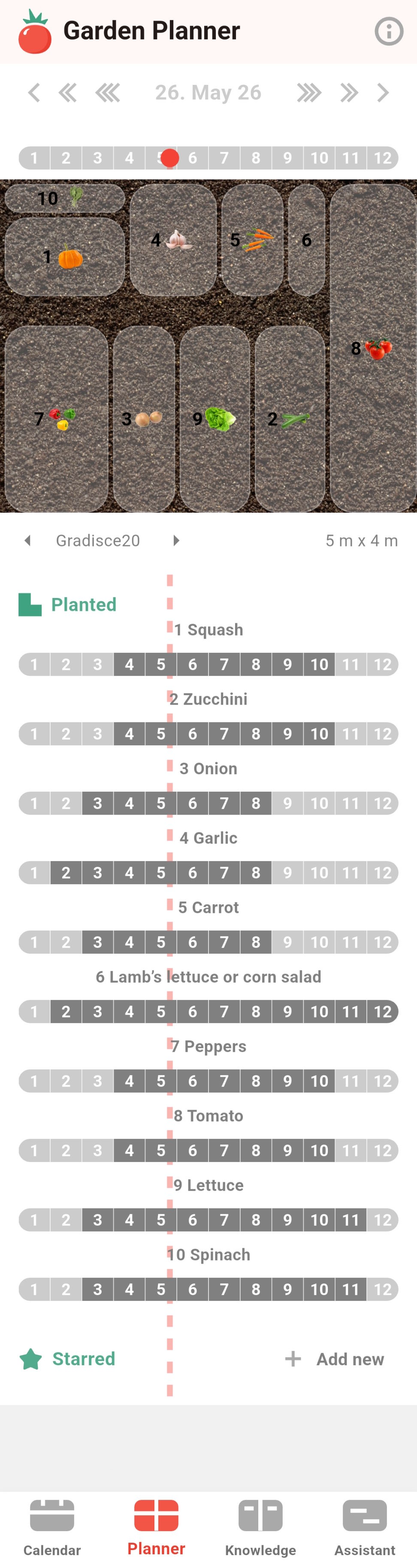 Screenshot der Tomappo App